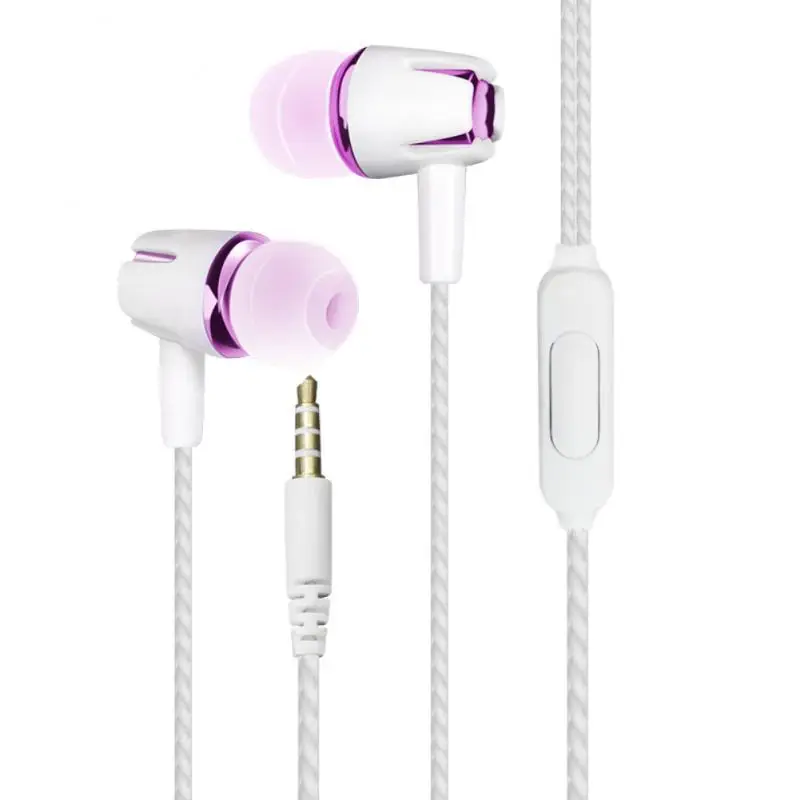 Wired Earphones Earphones 3.5mm Sport In-Ear 1.2m Wired Control Headset With Microphone For Huawei Honor Smartphone