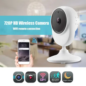 

Wireless WiFi Camera 720P HD Motion Detection Multifunctional Wifi IP Camera Night Vision Cloud Storage HD Wifi Camera Home DVR
