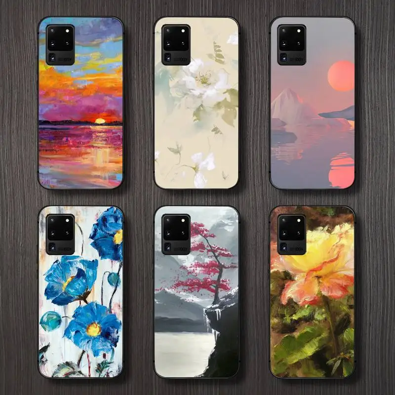 

Painting Forest Flower Leaf Phone Case For Samsung galaxy S 7 8 9 10 20 edge A 6 10 20 30 50 51 70 note 10 plus