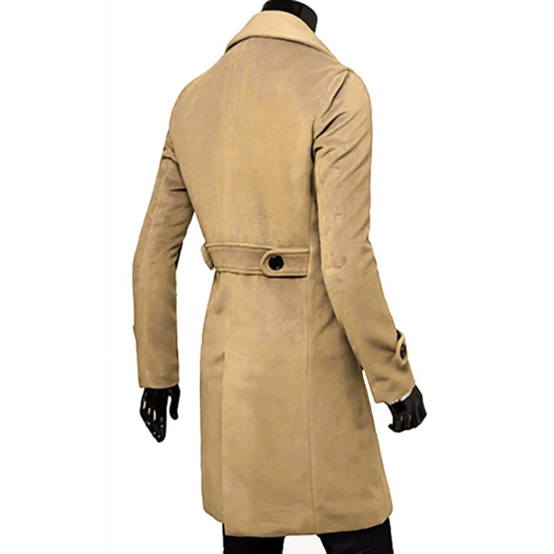 Новинка, зимнее шерстяное пальто для мужчин, длинное шерстяное пальто для отдыха, мужские однотонные повседневные модные куртки, Тренч, Мужское пальто