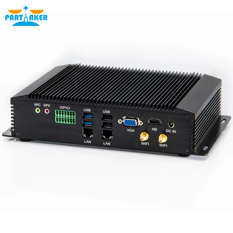 Industrial mini pc intel core i3 6006U i5 7200U i5 8250U i7 8550U with 6COM RS232 RS422 RS485 HDMI VGA GPIO LPT PS2 ports