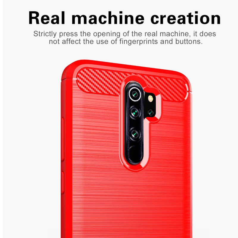 Силиконовый чехол для Xiaomi Redmi Note 8 Pro бампер из карбона мягкий телефона xiaomi