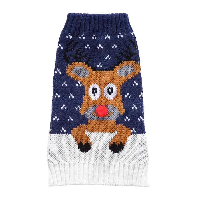 Домашний костюм собаки теплый свитер пальто для питомца щенка рождественское платье милый олень вязаная одежда Чихуахуа Тедди одежда