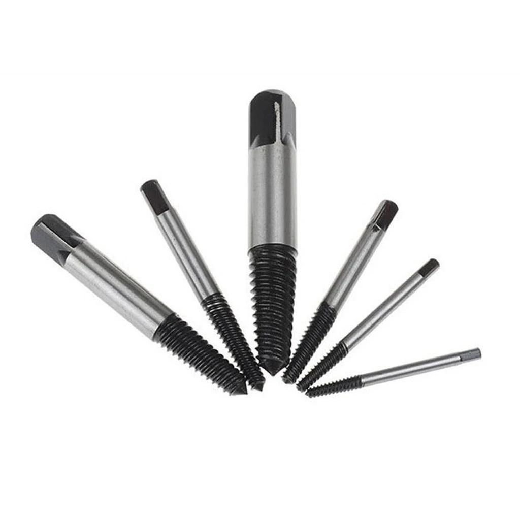 5x 4-18mm Small - Large Screw Extractor Set In Case Broken Stud Bolt Remover Carbon Steel
