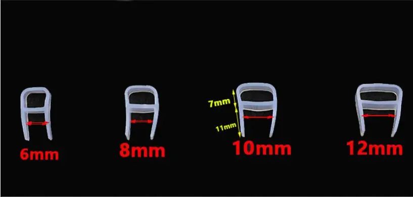 5 м/лот F U H форма силиконовые уплотнения раздвижные двери экран душевая дверь окно ванная комната уплотнение 6 8 10 12 мм стекло приспособление аксессуары