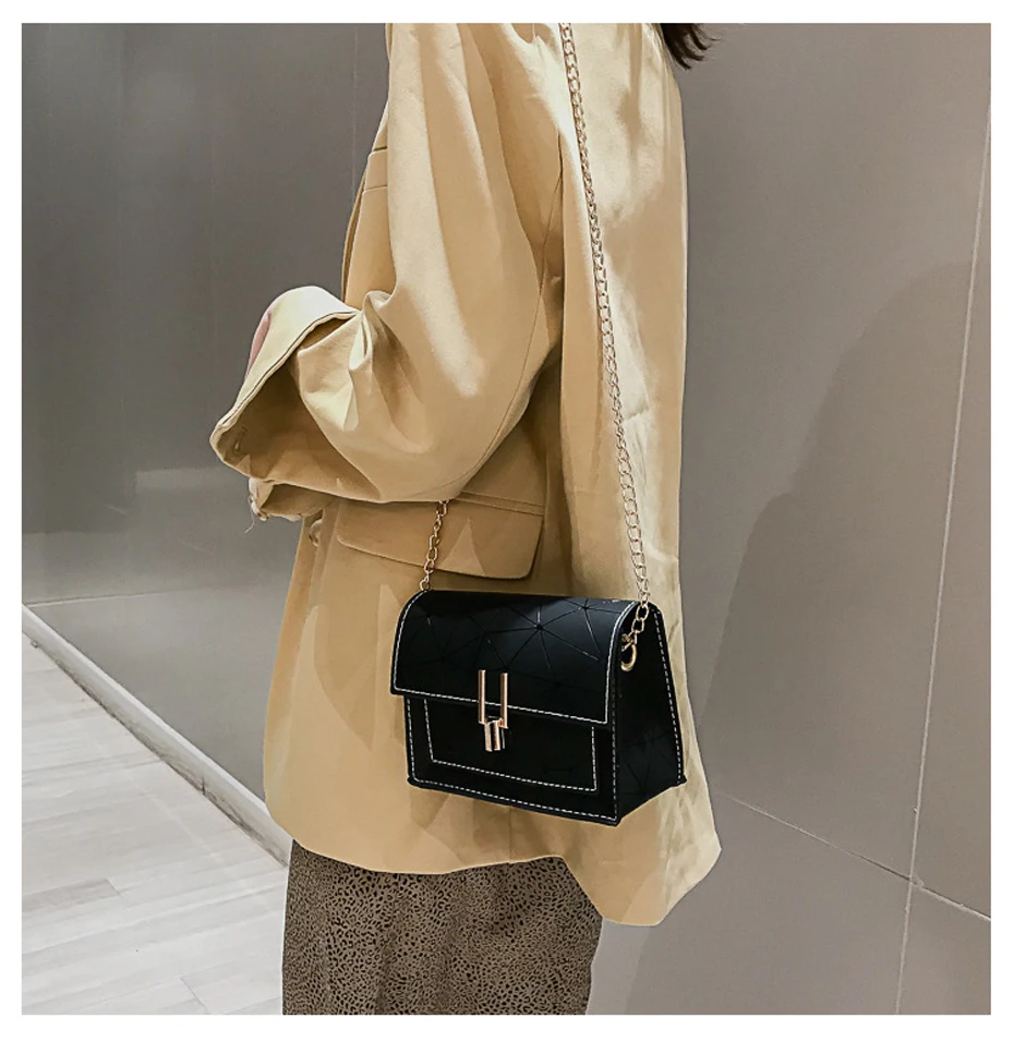 Корейская версия сумки почтальона женские сумки через плечо летние новые сумки и сумочки на цепочке дикие полосы сумки через плечо bolsa