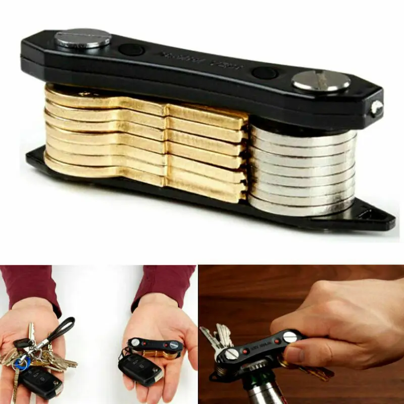 Multifunctional Key Chain Defense Flashlight Stick Key Foldable Keychain Organizer With LED Lights Bottle Opener Key Chain