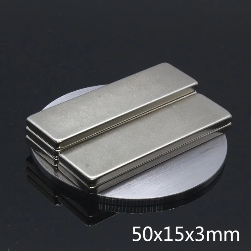 5 шт. SC 50x15x3 мм Мощный Неодимовый магнитный блок из галлия металлические сильные