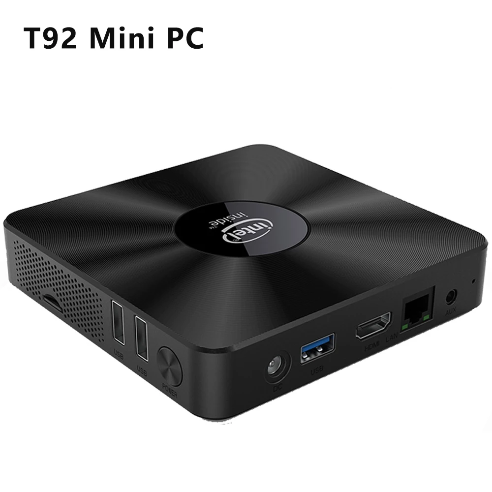 T92 Мини ПК Windows 10 4 Гб RAM 64 ГБ ROM Intel Z8350 Bluetooth 5G Wifi 1000 Мбит/с портативный Настольный PC |