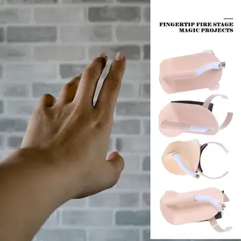 

4Pcs Set Fingertip Fire Will Fire Finger Automatic Fingertips Fire Magic Props Fire Nails Magic Stage Props