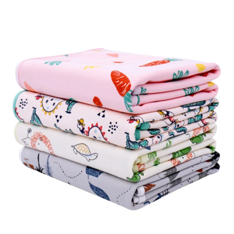 Cotton Baby Mattress Breathable Cartoon Printing Waterproof Sheets Diapers Pad Newborn Bedding | Мать и ребенок