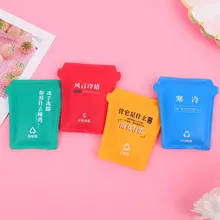 Мини Зимние многоразовые гелевые грелки для рук Мгновенный нагрев Пакеты милые китайские забавные слова печатные жидкости мешок аксессуары