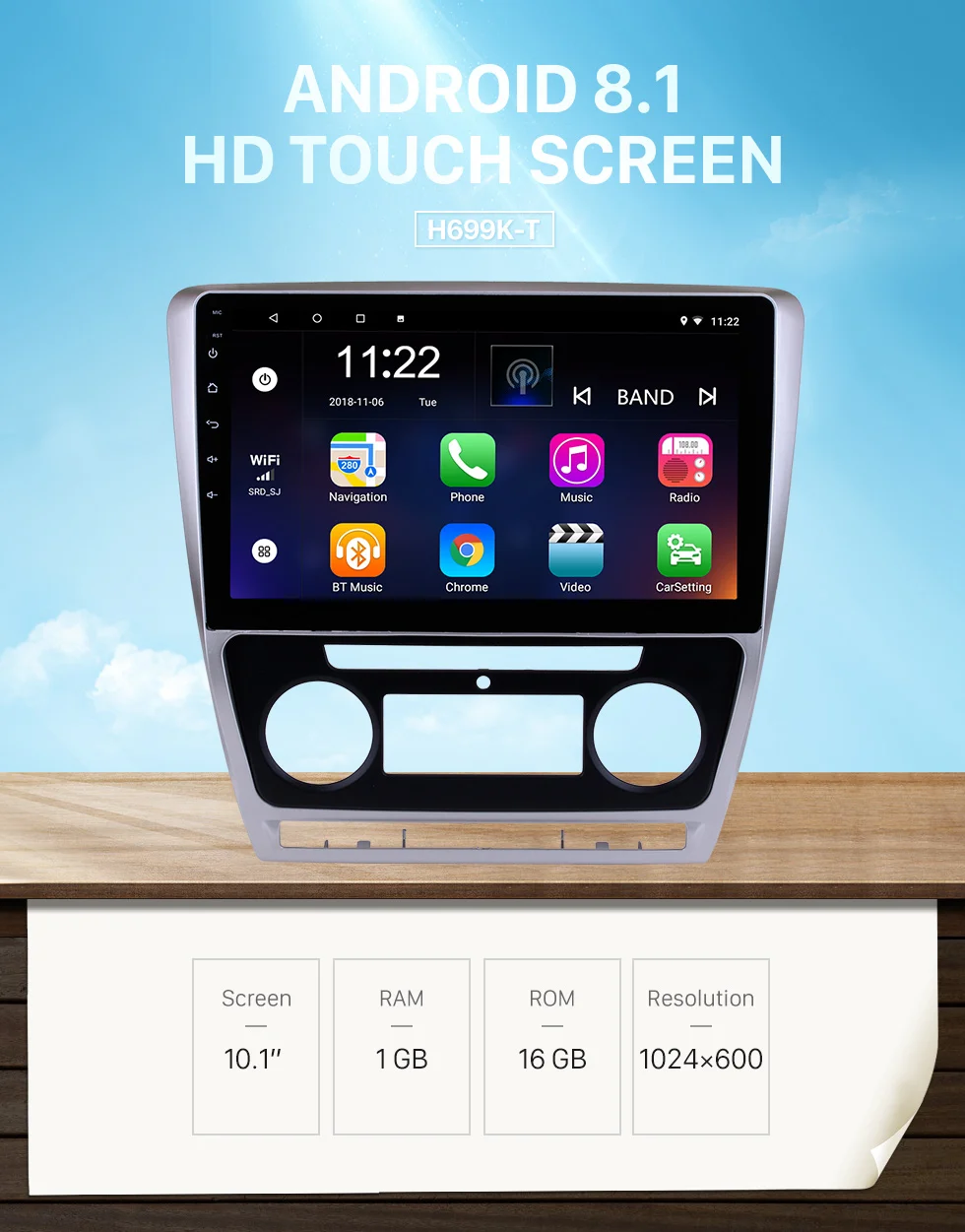 Perfect Seicane 2 DIN Android 9.0 10.1 Inch Car Radio Quad Core Stereo GPS Multimedia Player For 2007-2014 VW Volkswagen SKODA Octavia 0 Perfect Seicane 2 DIN Android 9.0 10.1 Inch Car Radio Quad Core Stereo GPS Multimedia Player For 2007-2014 VW Volkswagen SKODA Octavia 0