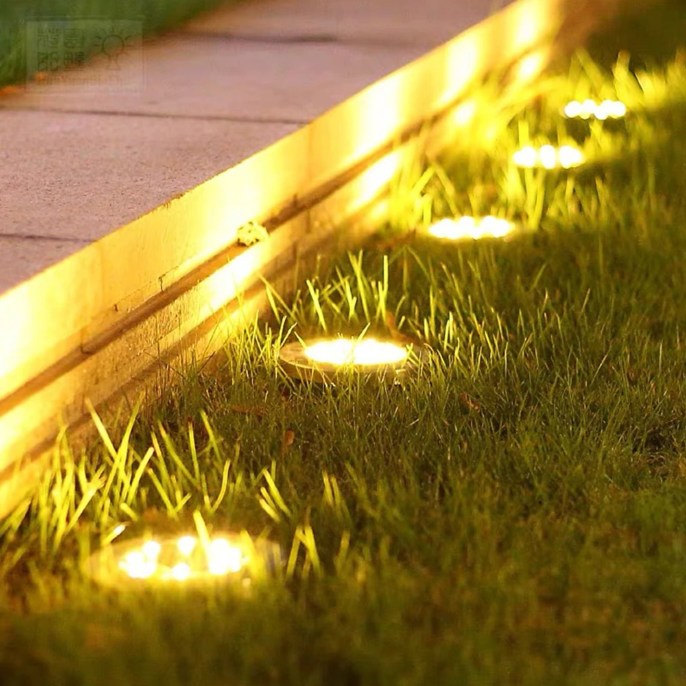LED Solar Underground Light with Ground Floor Lamp Grass Light Outdoor Garden