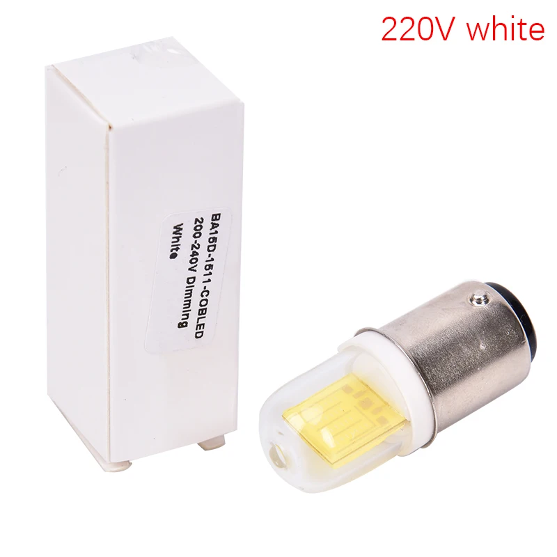 AC 5W 110V 220V BA15D LED Light Bulb COB LED Lamp For Chandelier Sewing Machine - Испускаемый цвет: 220V white