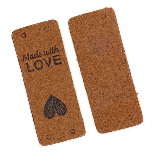 20Pcs Handmade Labels For Clothes Made With Love Leather Tags Hand Made  Label For Hats Heart Knitting Tags Sewing Accessories - AliExpress