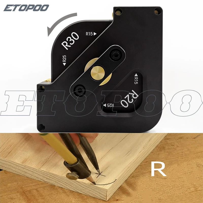 1 компл. Контурная линейка из алюминиевого сплава R15 R20 R25 R30 Обрезка R угловой