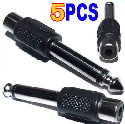 

DHL/EMS 250pcs 6.35mm Mono to RCA Audio Jack Adapter For speaker -A8