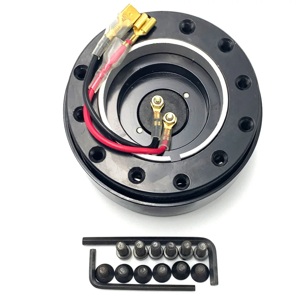 All Black Quick Release Steering Wheel Quick Release Hub Adapter Snap