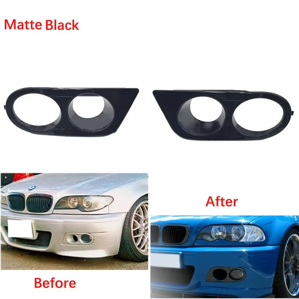 Style Front Bumper Fog Light Lamp Frame Cover Shade Grill Trim for 2001-2006 2002 2003 2004 2005 B MW E46 M3 | Автомобили и