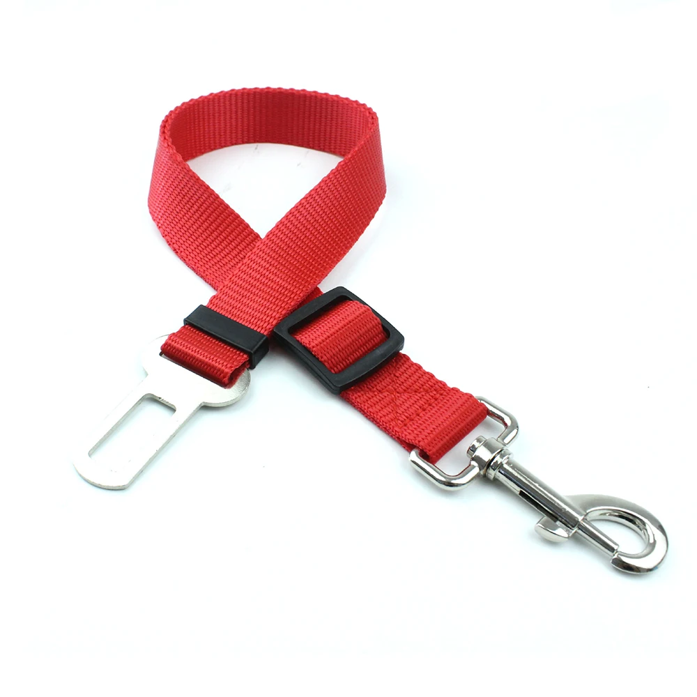 Adjustable Pet Cat Dog Car Seat Belt Pet Seat Vehicle Dog Harness Lead Clip Safety Lever Traction Collars Dogs Accessoires