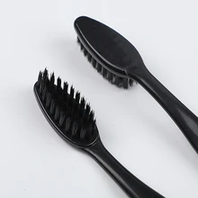 10pcs Home Bamboo Charcoal Soft Hair Cleaning Healthy Teeth Family Unisex Slim Nonslip Handle Toothbrush Set Adult Random Color