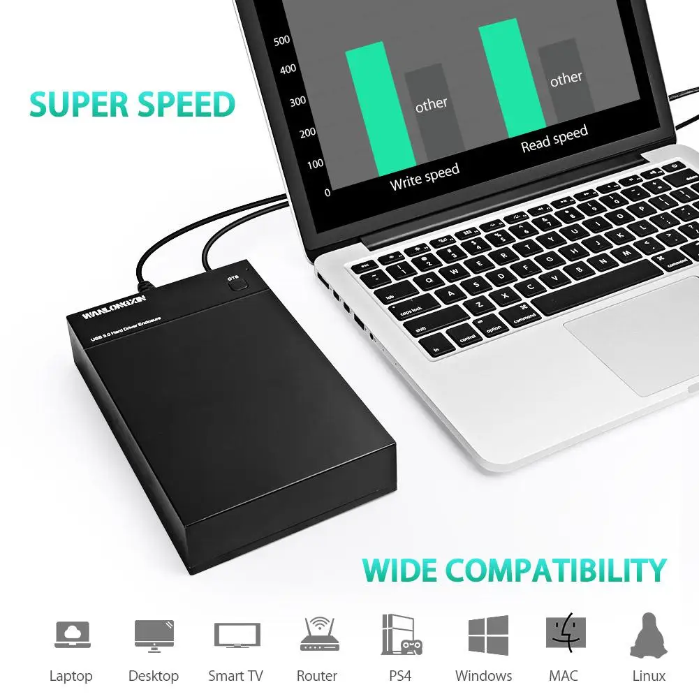 Good Chance for  USB 3.0 2.5 Inch / 3.5 Inch SATA HDD Enclosure External Hard Disk Box Support UASP 10TB Driver OTB 