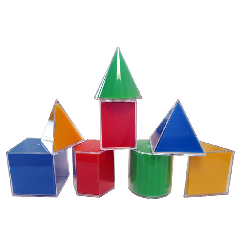 Montessori Geometry Model Math Toys 3D Transparent Detachable Teaching Experiment Geometric Model Educational Toys For Children 3
