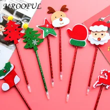 Милая Рождественская гелевая ручка, Новинка 0,5 мм, синие чернила, Рождественская елка, ручка для детей, подарок для девочки, школьные милые офисные принадлежности, канцелярские принадлежности