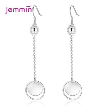 

Hot Selling Geometric Long Tassel Pearl Pendant Drop Earrings For Women 925 Sterling Silver Jewelry Hollow Out Leaf Ear Clasps