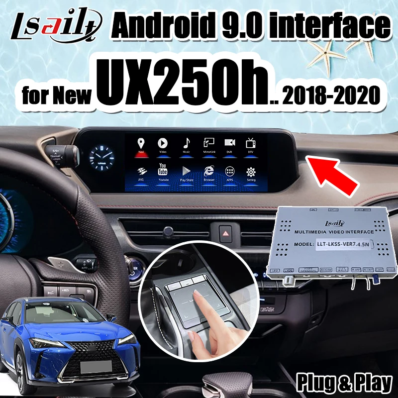 Видеоинтерфейс CarPlay/Android 4 ГБ для Lexus UX250 2018 20 Поддержка android auto YouTube GPS навигации