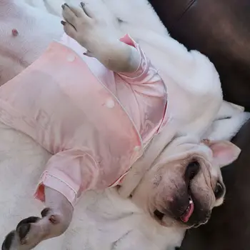 

2020 New Style Summer Pet Popular Brand Pajamas Real Silk Mention Flower 1v gou fu shi Law Bucket Schnauzer Shiba Inu Fat Dog