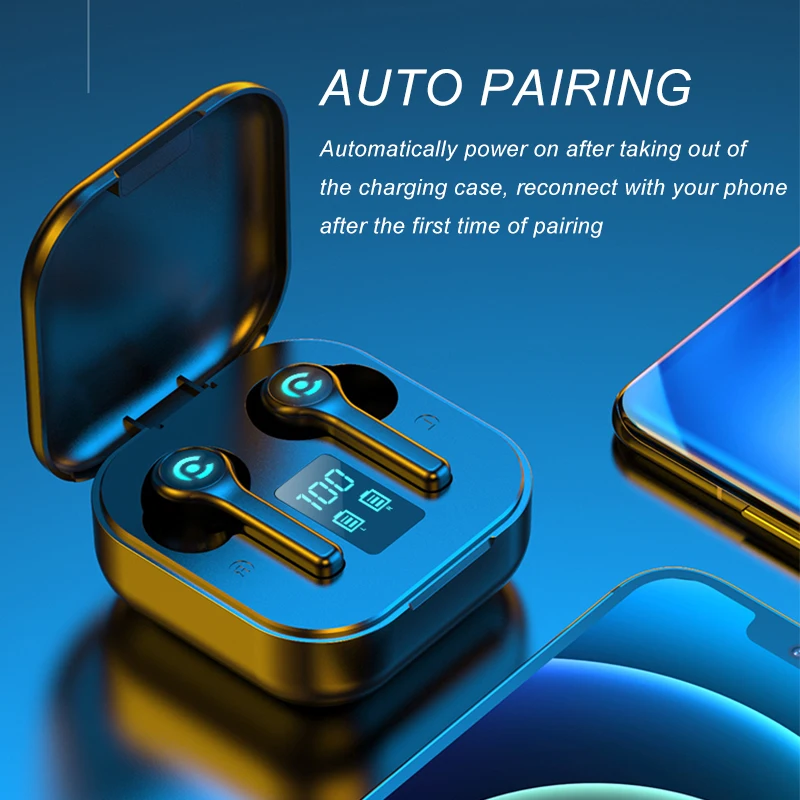 56 HOURS LONG battery Wireless Bluetooth V5 1 Earphone Colorful Wireless Headphone HIFI Stereo Earbuds Call Earphone with Mic