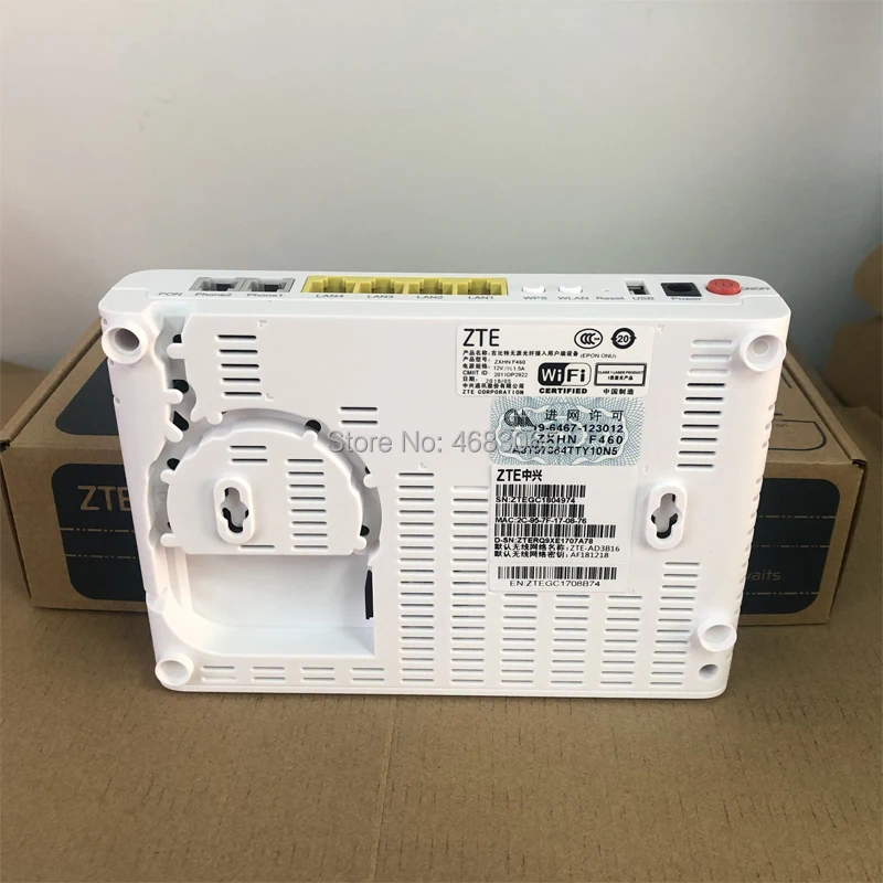zte EPON ONU F460 V5.0 V6.0, 1GE+ 3FE+ 1TEL+ USB+ wifi, английская прошивка волоконно-оптическая ont