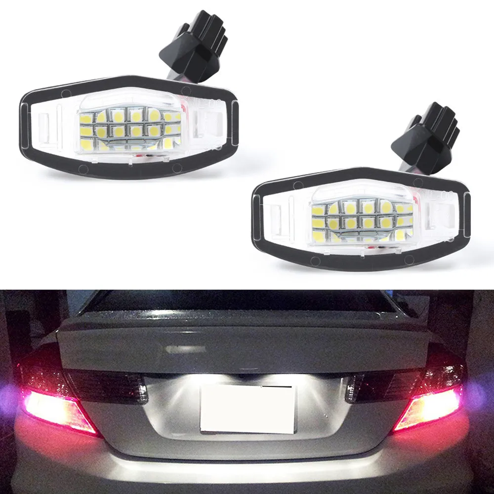 Full Led License Plate Light Lamp Replacement For Honda Accord Sedan