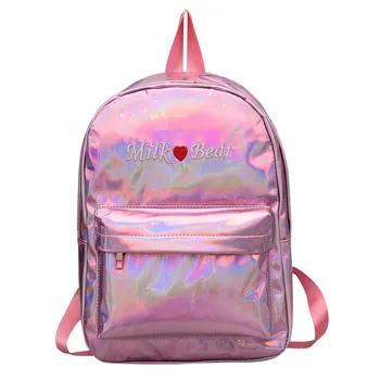 

Girls Fashion Sequins Backpack Women PU Leather Large Capacity Bag Girl Book Bag Satchel School Bag For Teenager Student