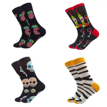 

fashion Harajuku funny pattern socks Cotton Couple Lovers Socks Anime pattern Streetwear skateboard Socks