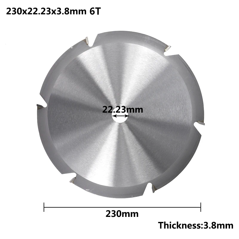 Куги 75/100/115/150/180/230 мм пильный диск для угловая шлифовальная машина твердосплавный режущий диск для дерева Многофункциональный пильного диска - Цвет: 230x3.8x22.23x6t