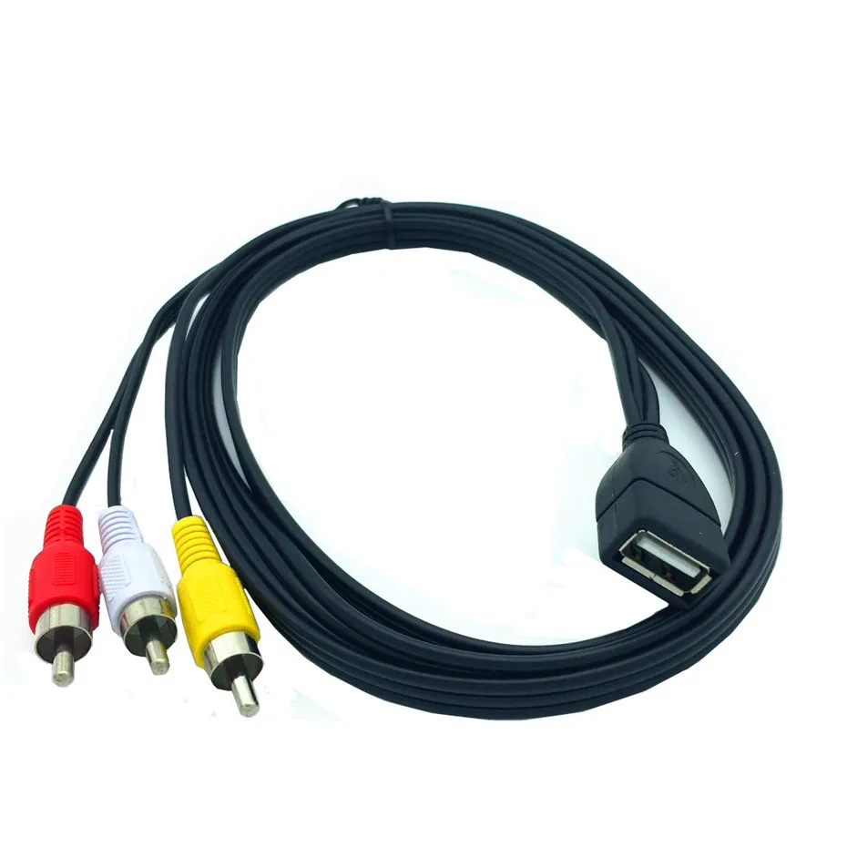 

5 feet/1.5m USB 2.0 Female to 3 RCA Male Video A/V Practical Camcorder Adapter Great for AV equipment