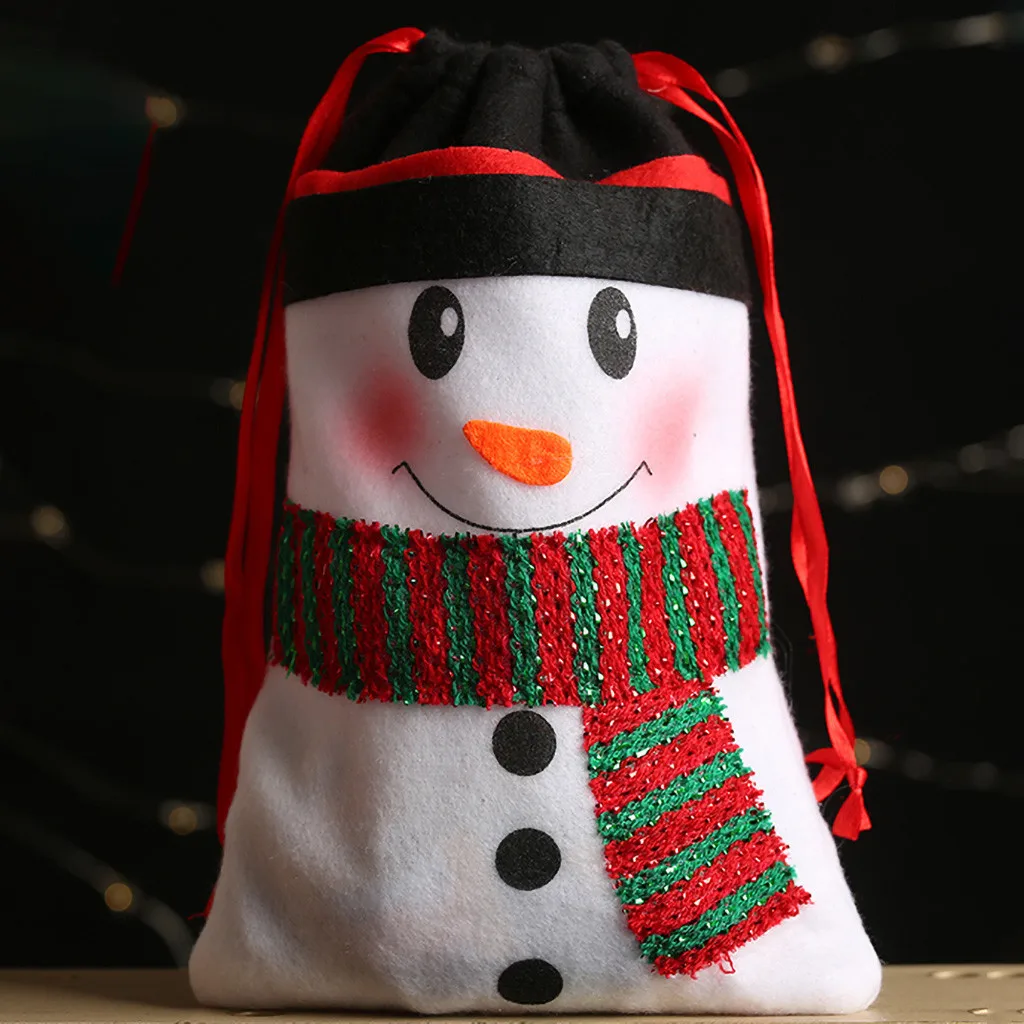 Рождественские чулки носки Снеговик Санта Лось Navidad год мешок для конфет Рождество украшения Рождественская елка украшения вечерние подарок для детей