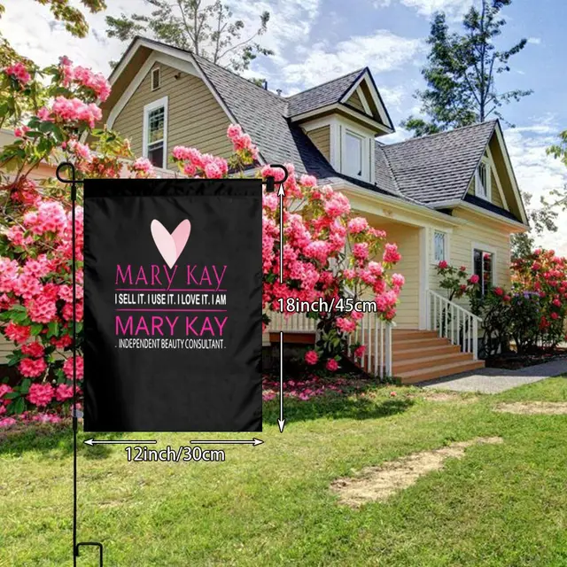 아름다움과 자부심의 표현을 위한 메리 케이 정원 깃발