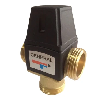 

1 Pcs 3 Way DN25 External Thread Brass Thermostatic Mixing Valve Solar Water Heater Thermostatic Valve