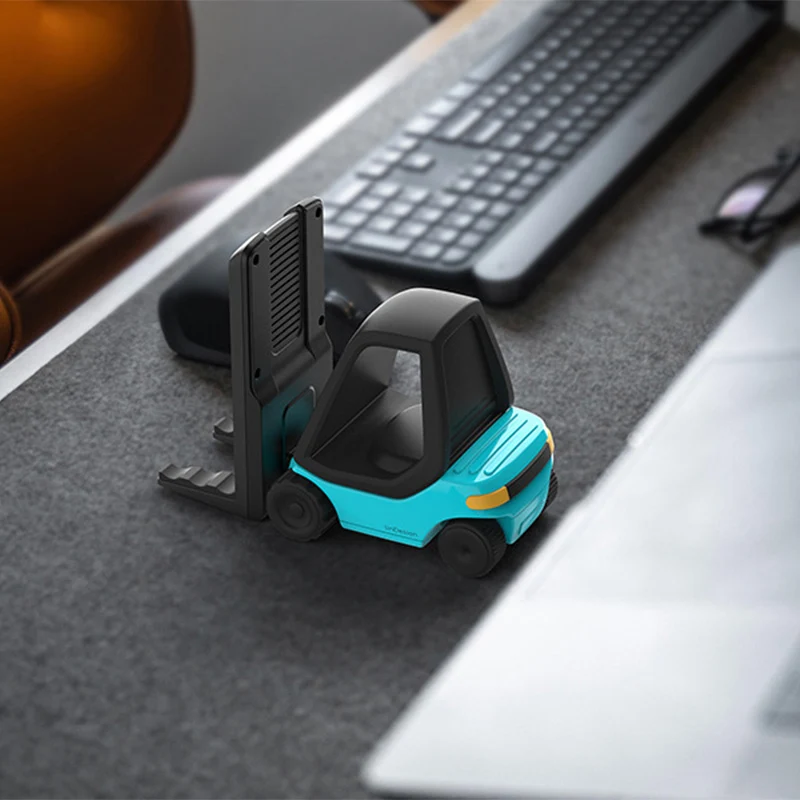 Forklift Desktop Car Mobile Phone Holder Creative Fast Charge Universal Base IPhone Wireless Charger Xiaomi for Redmi Note 11 phone wireless charger