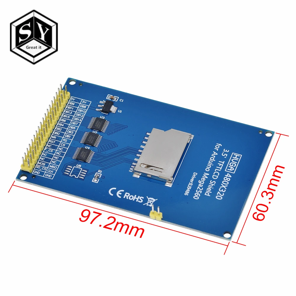 Modul Layar LCD TFT 3.5 Inci Ultra HD 
