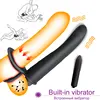 Double Penetration Prostate Massager Bullet Vibrator Sex Toys For Woman Strap On Dildo Anal Butt Plug Female Masturbator Couples 1