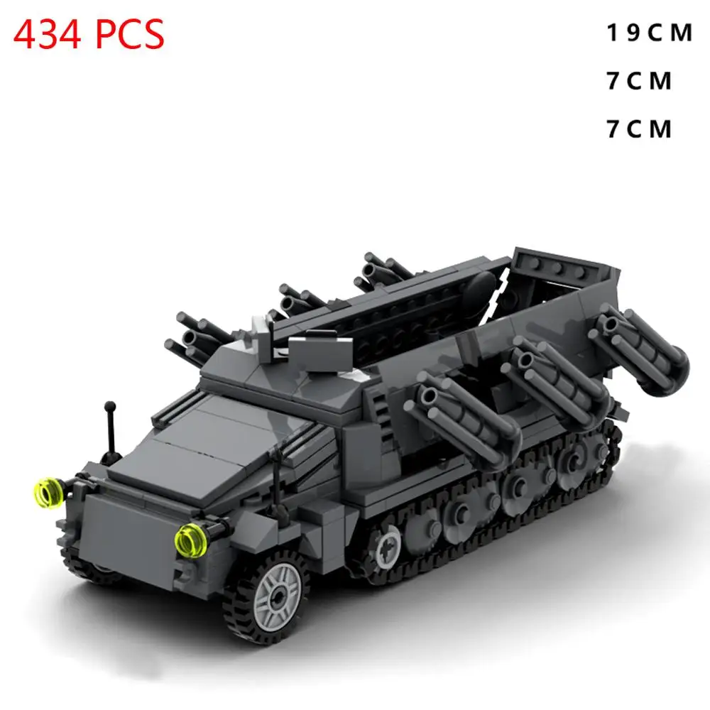 

hot lepining military WW2 technic German Army 251 Armored Rocket vehicles Lightning war Building Blocks model bricks toys gift