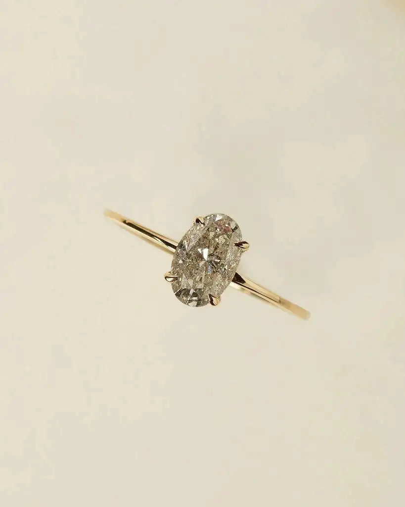 

Custom order of 14k Yellow Gold 1.5ct ice cut Oval shape mossanite ring