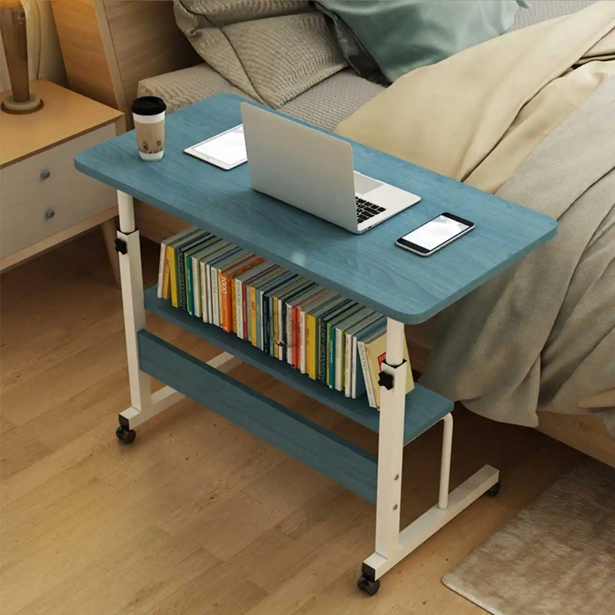 

2 Colors Modern Portable Folding Laptop Table Computer Desk Height Adjustable Writing Desk Bed Side Table Home Office Furniture