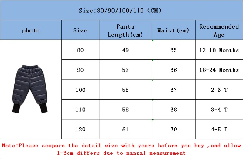 Детские хлопковые пуховые штаны для мальчиков и девочек зимние теплые штаны с эластичной резинкой на талии Детские утепленные зимние штаны для бега с флисовой подкладкой От 1 до 5 лет