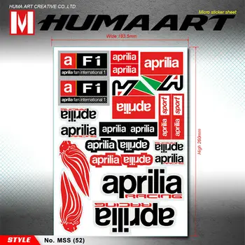 

HUMAART Moto Racing Decal Stickers Sheet Dirt Bike Graphics Vinyl Deco for Aprilia F1 Motorcycle Sport Bike Helmet Car ATV Quad
